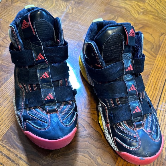 adidas Other - Adidas Real Deal Kids Basketball Shoes Black Red Yellow G56192 Size 7Y